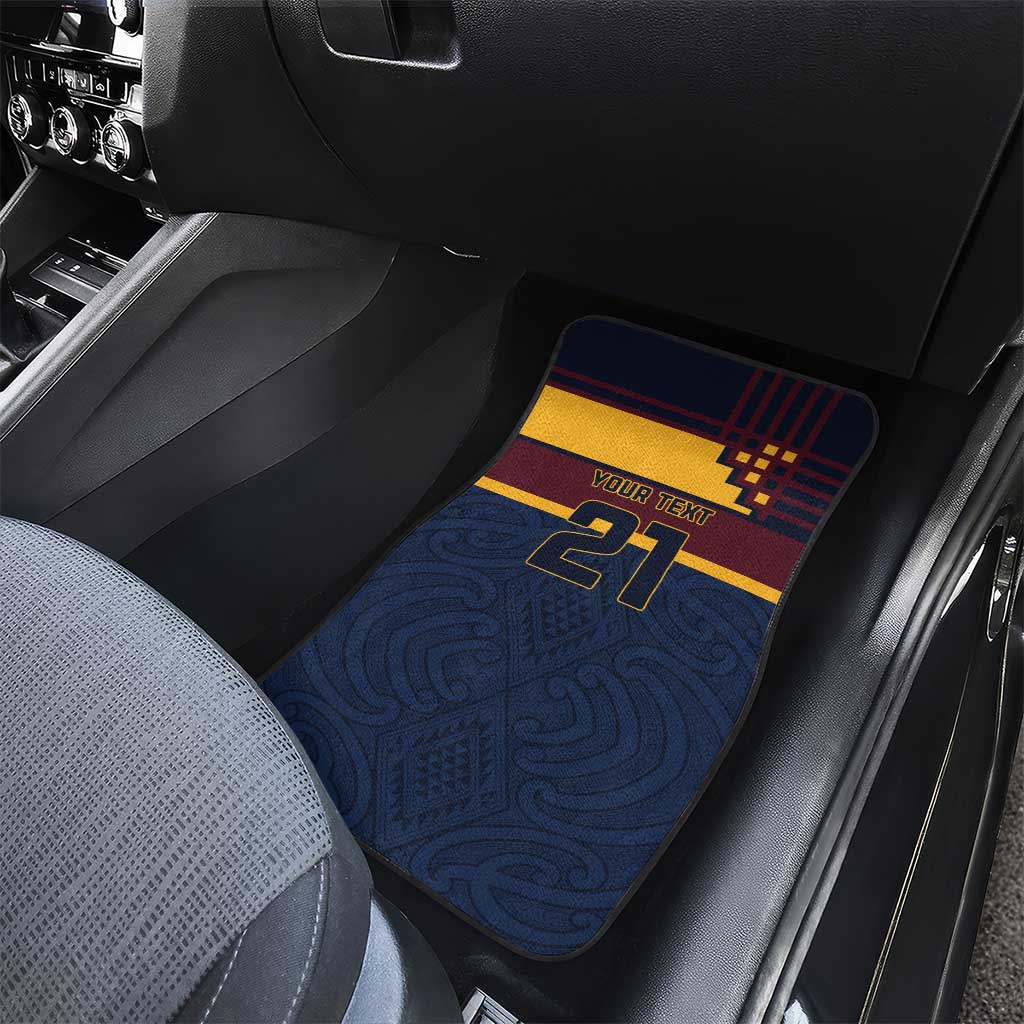 New Zealand Rugby Pacific Custom Car Mats Kahupeka Retro 2025 Taniko Motif