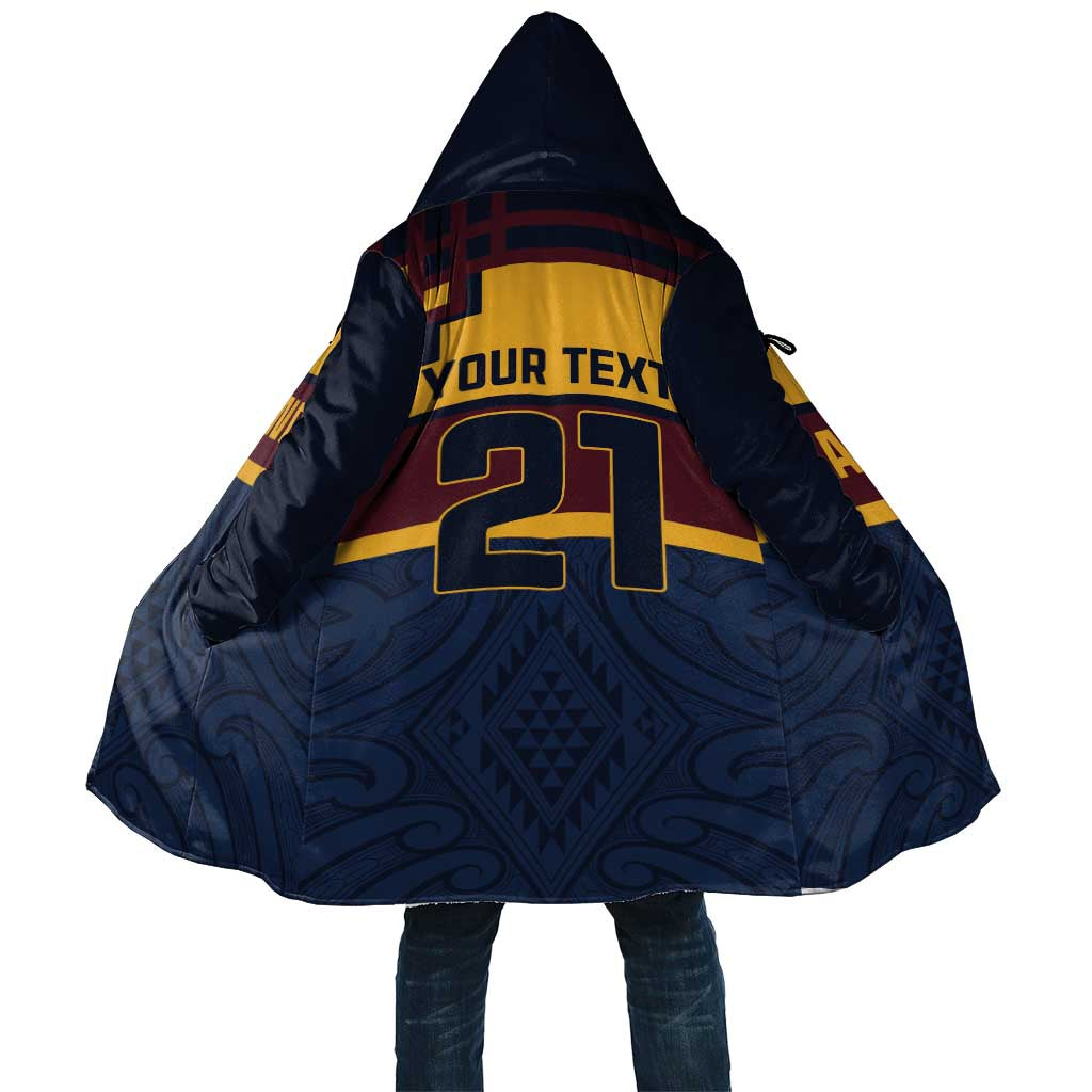 New Zealand Rugby Pacific Custom Cloak Kahupeka Retro 2025 Taniko Motif - Polynesian Pride