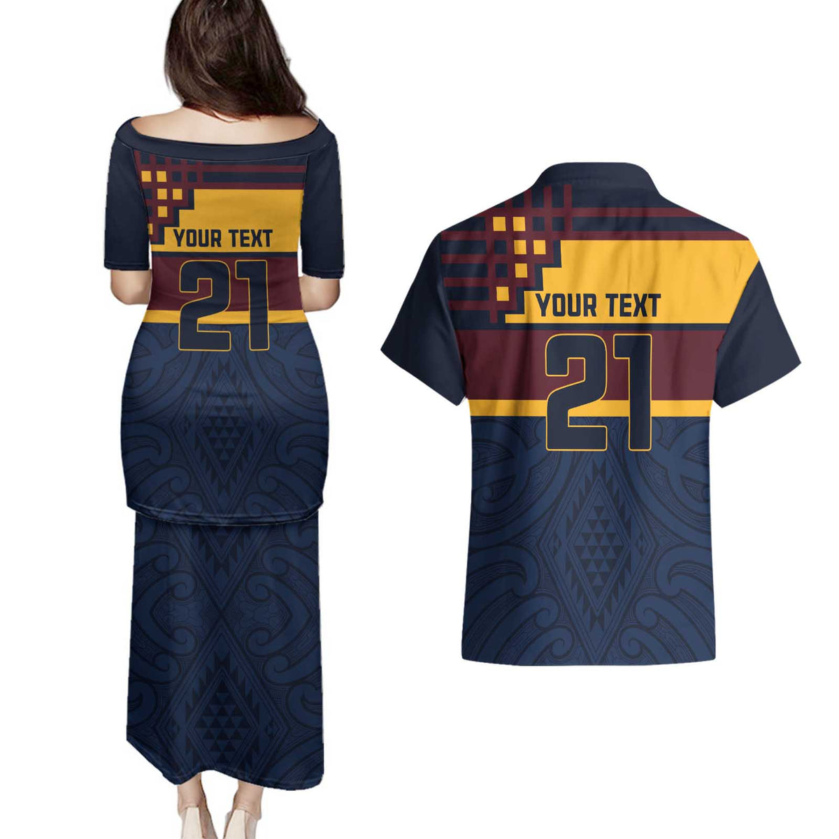 New Zealand Rugby Pacific Custom Couples Matching Puletasi and Hawaiian Shirt Kahupeka Retro 2025 Taniko Motif