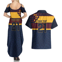 New Zealand Rugby Pacific Custom Couples Matching Summer Maxi Dress and Hawaiian Shirt Kahupeka Retro 2025 Taniko Motif