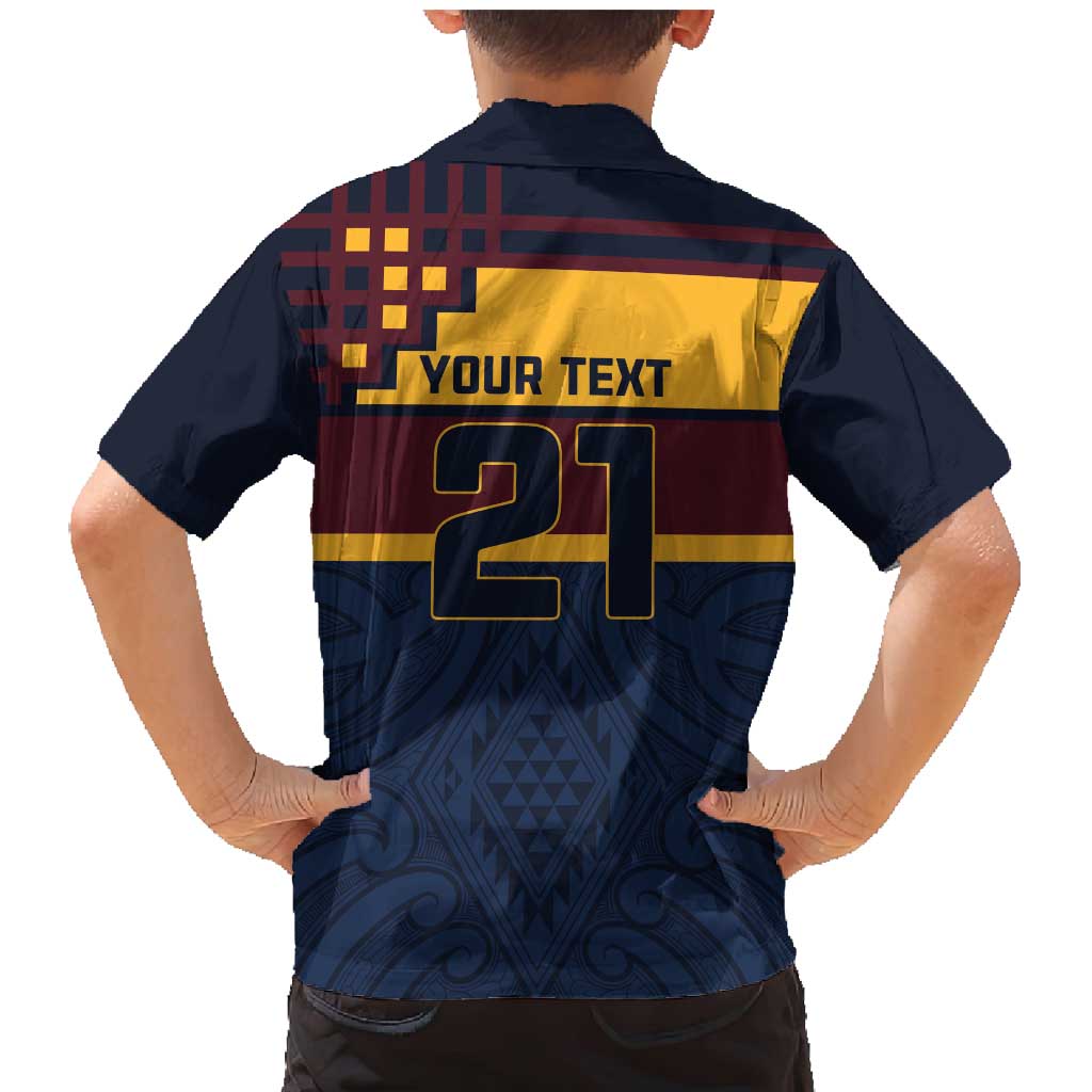 New Zealand Rugby Pacific Custom Family Matching Mermaid Dress and Hawaiian Shirt Kahupeka Retro 2025 Taniko Motif