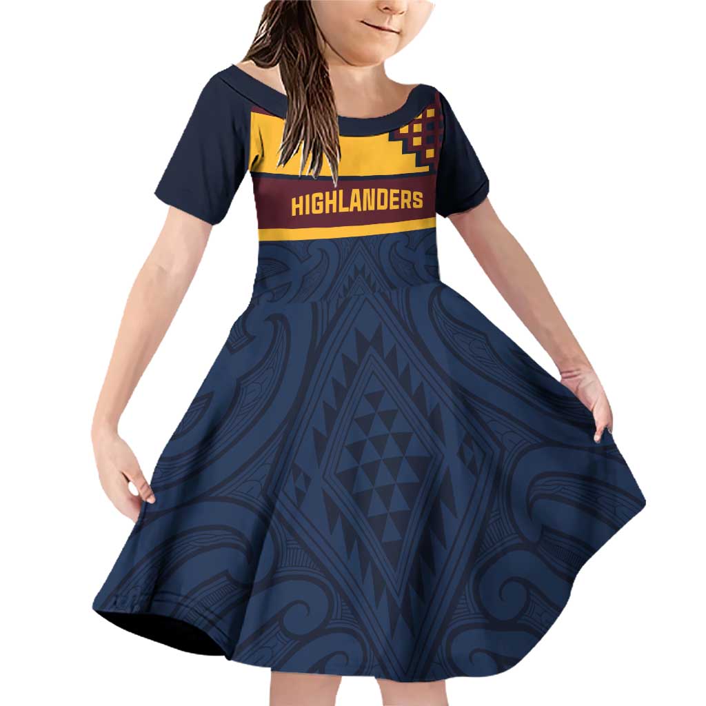 New Zealand Rugby Pacific Custom Family Matching Off Shoulder Short Dress and Hawaiian Shirt Kahupeka Retro 2025 Taniko Motif
