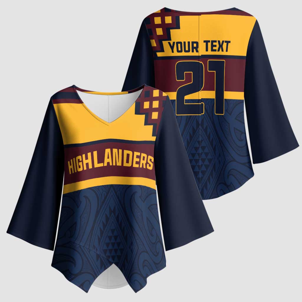 New Zealand Rugby Pacific Custom Kimono Sleeve Blouse Kahupeka Retro 2025 Taniko Motif - Polynesian Pride