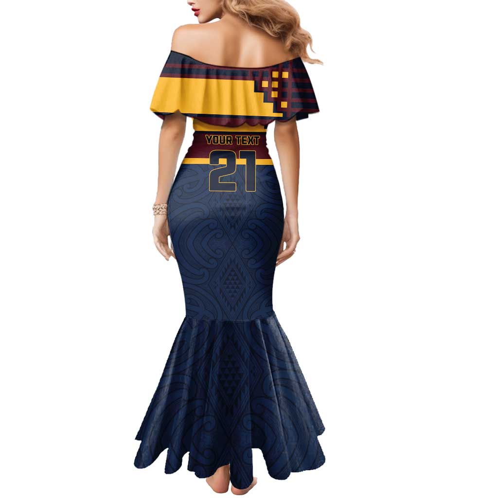 New Zealand Rugby Pacific Custom Mermaid Dress Kahupeka Retro 2025 Taniko Motif