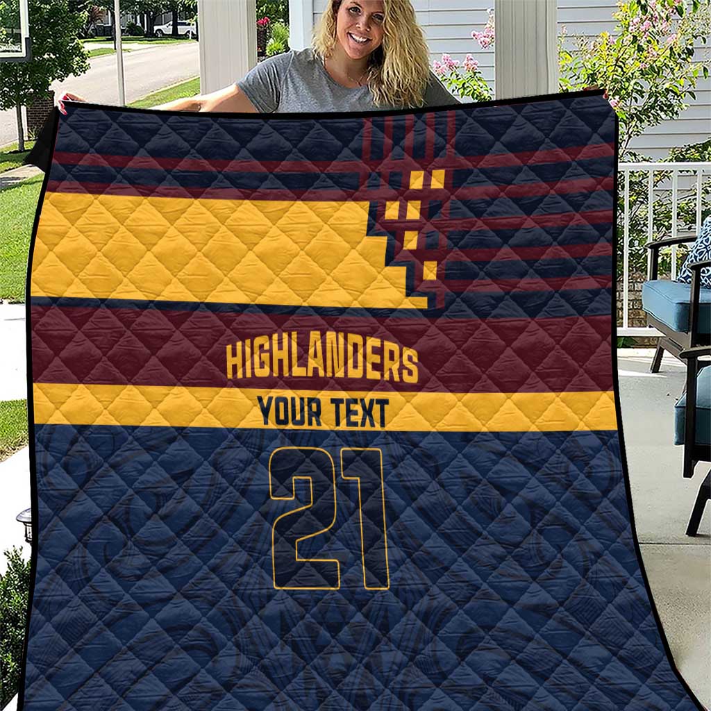 New Zealand Rugby Pacific Custom Quilt Kahupeka Retro 2025 Taniko Motif