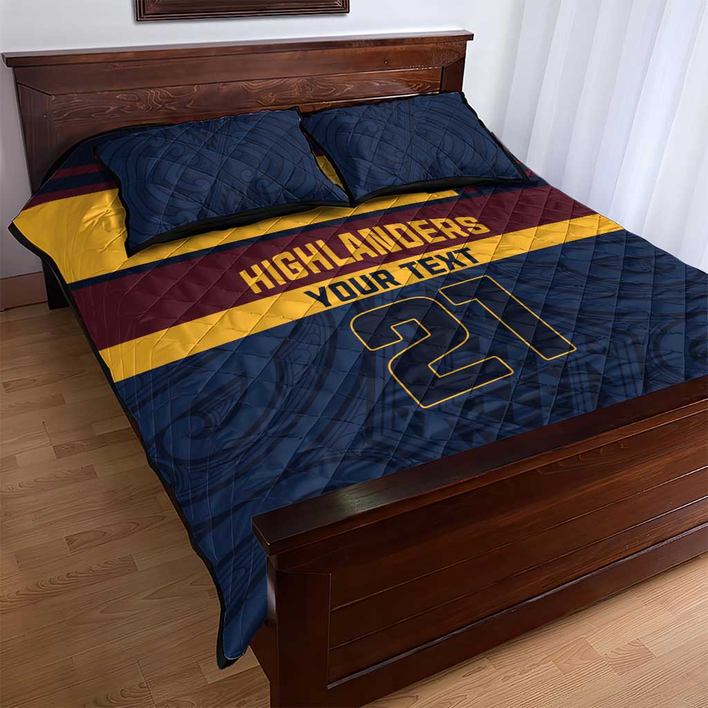 New Zealand Rugby Pacific Custom Quilt Bed Set Kahupeka Retro 2025 Taniko Motif