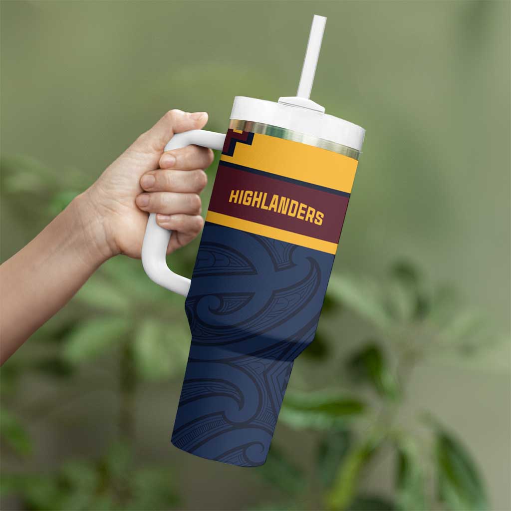 New Zealand Rugby Pacific Custom Tumbler With Handle Kahupeka Retro 2025 Taniko Motif