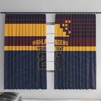 New Zealand Rugby Pacific Custom Window Curtain Kahupeka Retro 2025 Taniko Motif