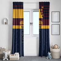 New Zealand Rugby Pacific Custom Window Curtain Kahupeka Retro 2025 Taniko Motif