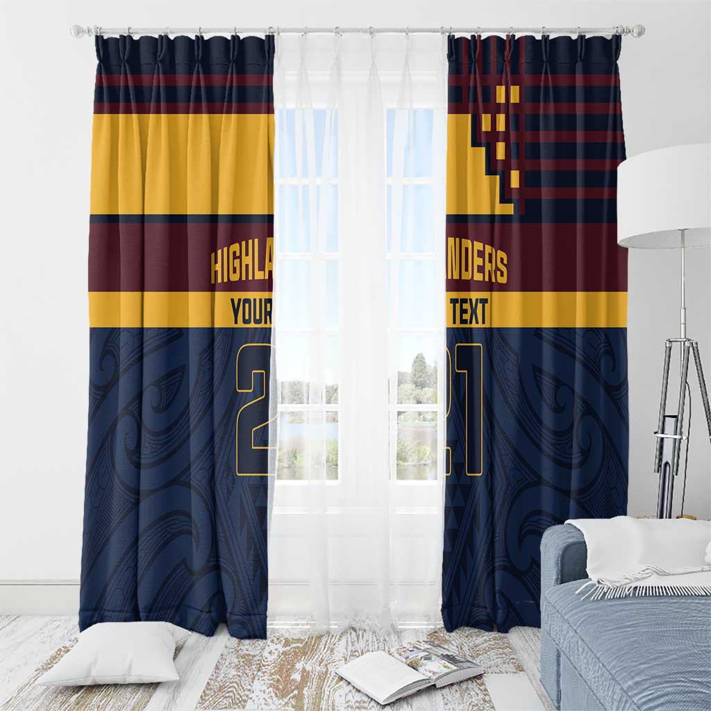 New Zealand Rugby Pacific Custom Window Curtain Kahupeka Retro 2025 Taniko Motif