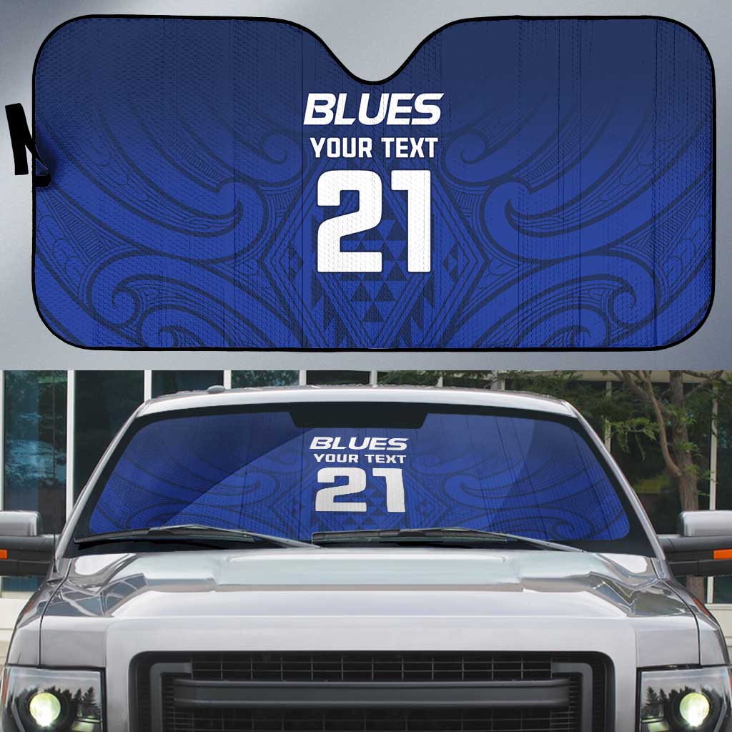 New Zealand Rugby Pacific Custom Auto Sun Shade Kahurangi Auckland All Blue - Polynesian Pride