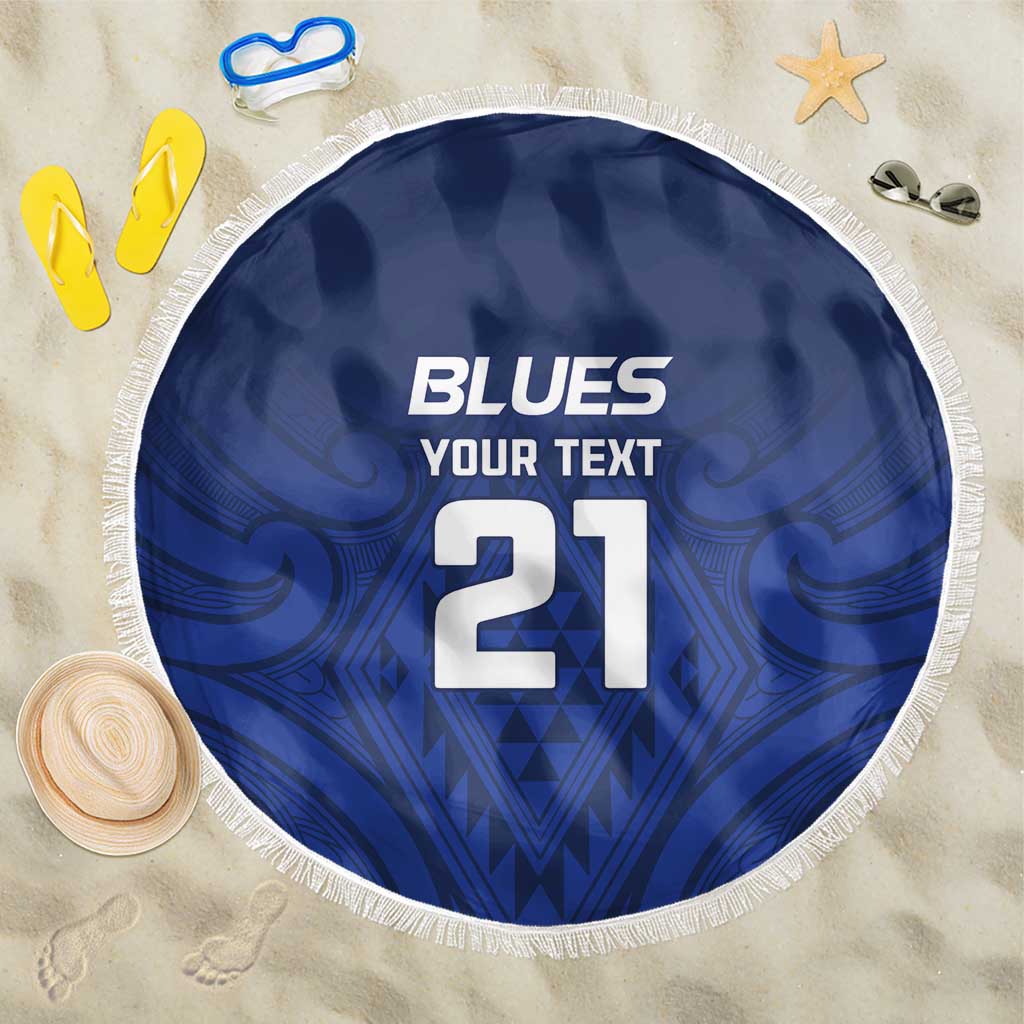 New Zealand Rugby Pacific Custom Beach Blanket Kahurangi Auckland All Blue