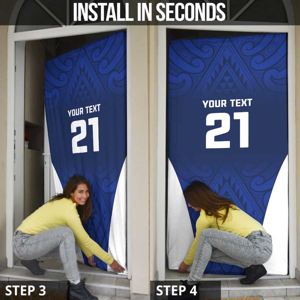 New Zealand Rugby Pacific Custom Door Cover Kahurangi Auckland All Blue - Polynesian Pride