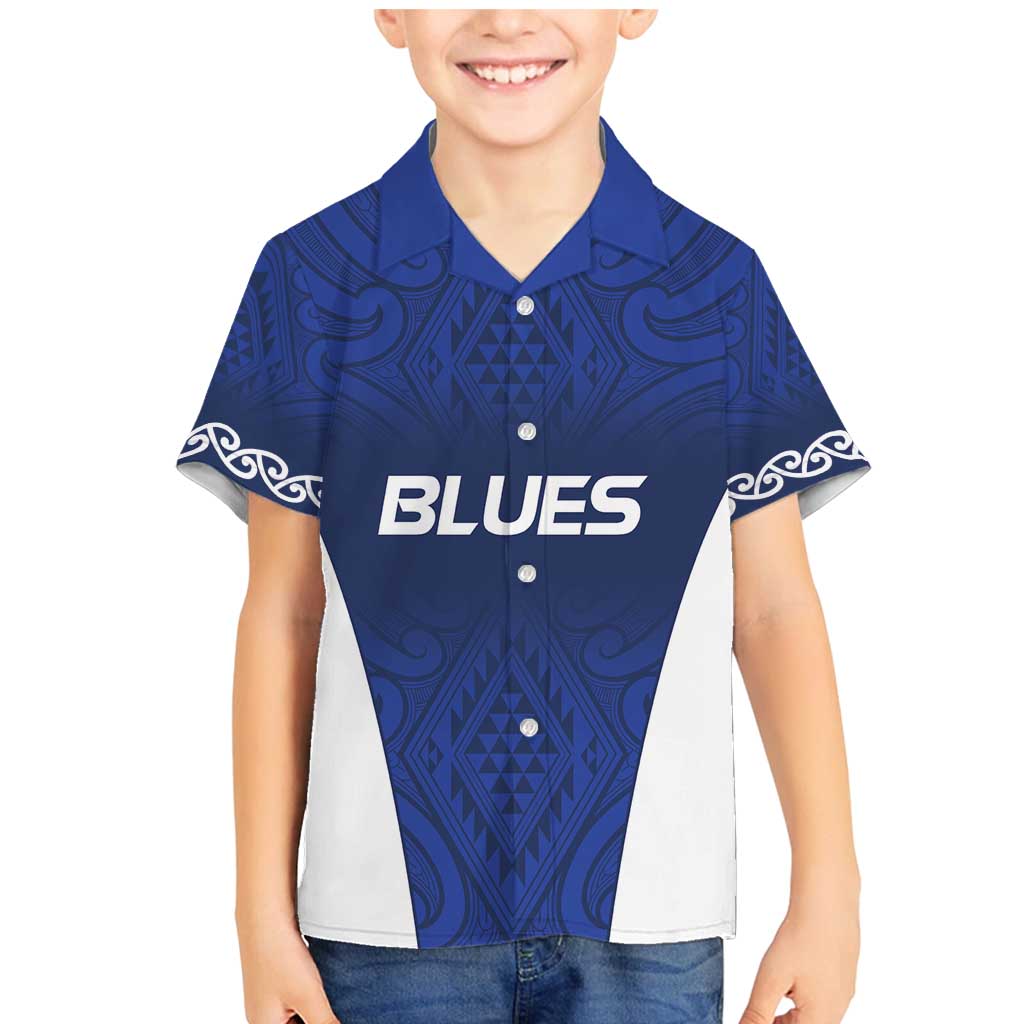 New Zealand Rugby Pacific Custom Family Matching Mermaid Dress and Hawaiian Shirt Kahurangi Auckland All Blue