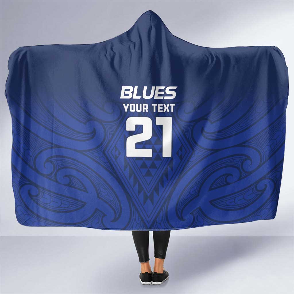 New Zealand Rugby Pacific Custom Hooded Blanket Kahurangi Auckland All Blue