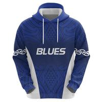 New Zealand Rugby Pacific Custom Hoodie Kahurangi Auckland All Blue