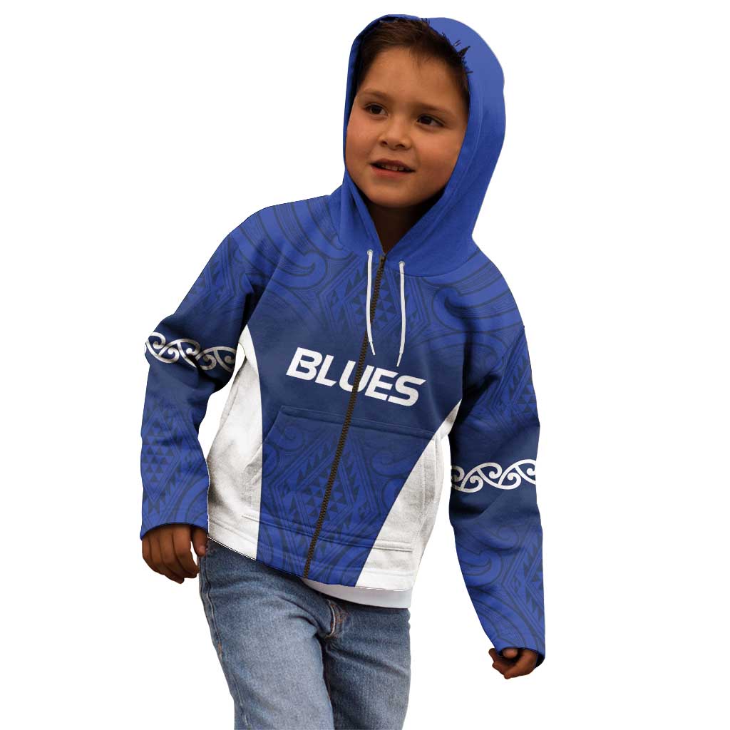 New Zealand Rugby Pacific Custom Kid Hoodie Kahurangi Auckland All Blue