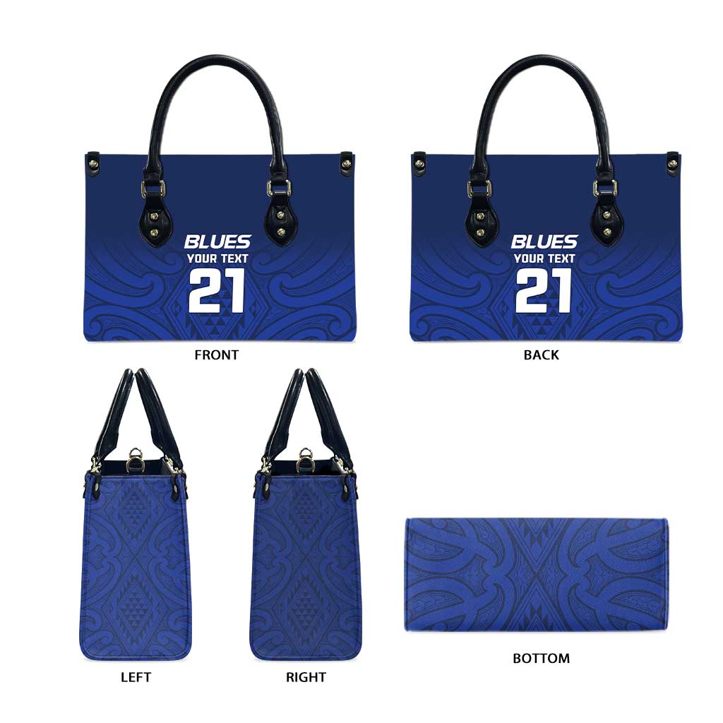 New Zealand Rugby Pacific Custom Leather Bag Kahurangi Auckland All Blue - Polynesian Pride