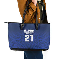 New Zealand Rugby Pacific Custom Leather Tote Bag Kahurangi Auckland All Blue
