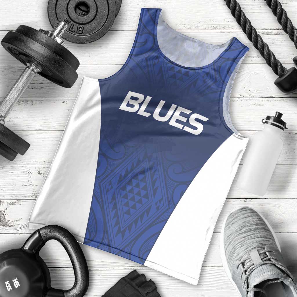 New Zealand Rugby Pacific Custom Men Tank Top Kahurangi Auckland All Blue