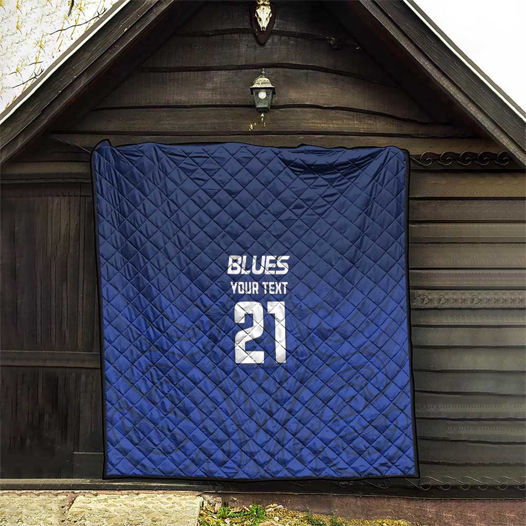 New Zealand Rugby Pacific Custom Quilt Kahurangi Auckland All Blue