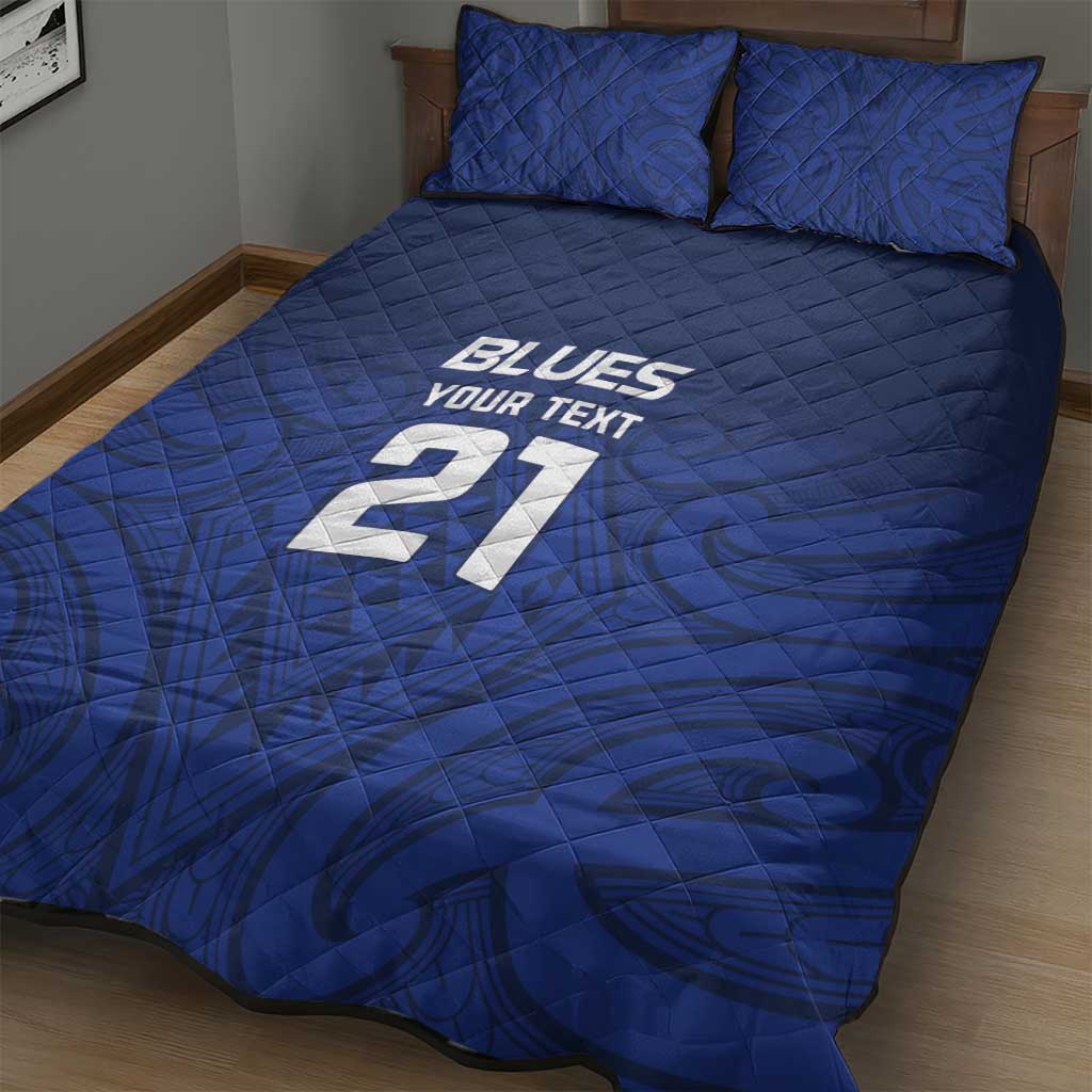 New Zealand Rugby Pacific Custom Quilt Bed Set Kahurangi Auckland All Blue