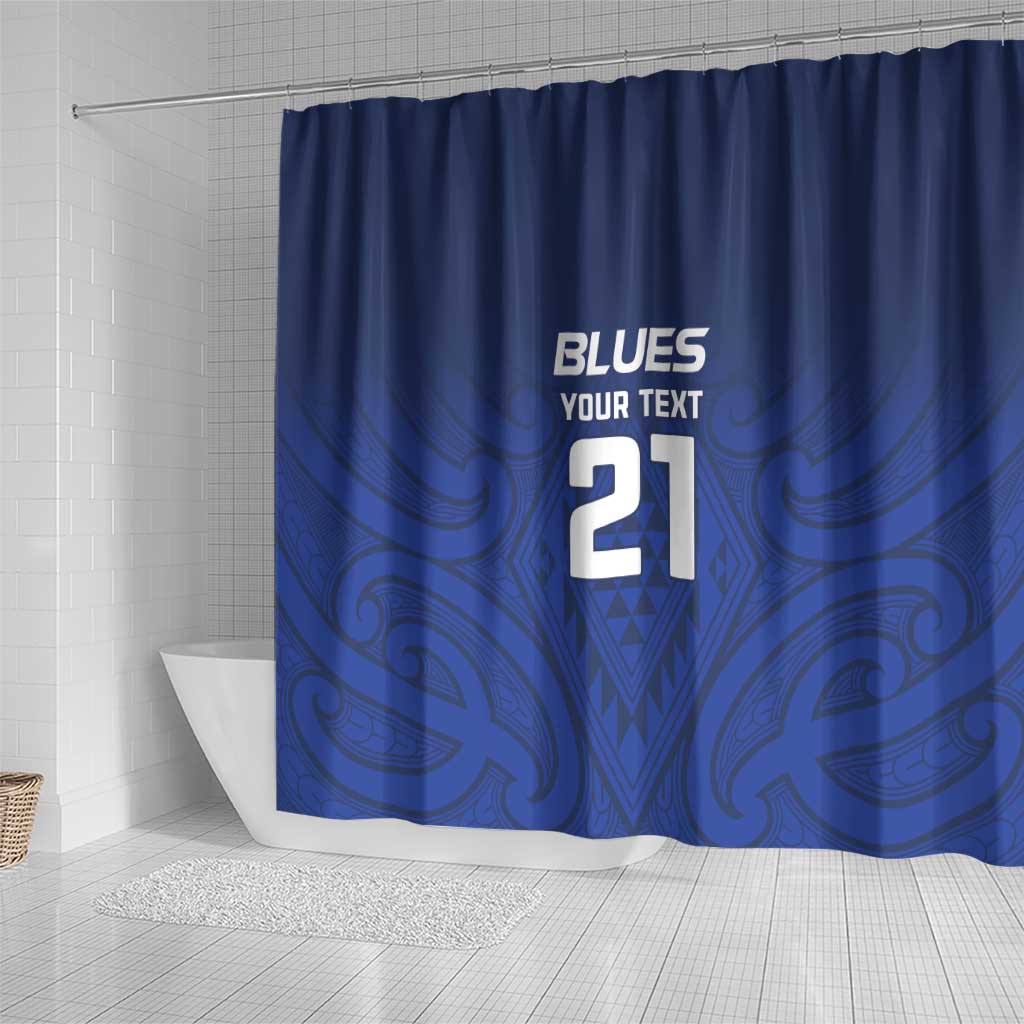 New Zealand Rugby Pacific Custom Shower Curtain Kahurangi Auckland All Blue