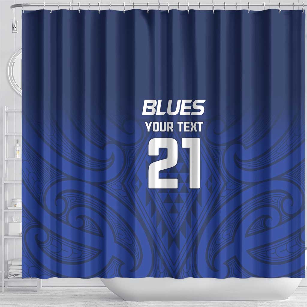 New Zealand Rugby Pacific Custom Shower Curtain Kahurangi Auckland All Blue