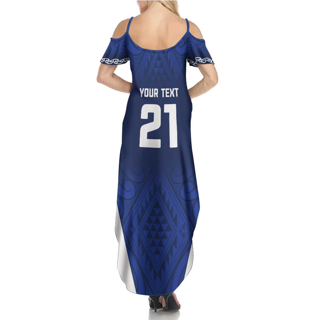 New Zealand Rugby Pacific Custom Summer Maxi Dress Kahurangi Auckland All Blue