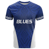 New Zealand Rugby Pacific Custom T Shirt Kahurangi Auckland All Blue