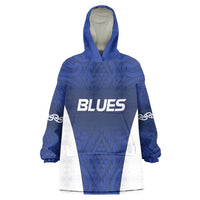 New Zealand Rugby Pacific Custom Wearable Blanket Hoodie Kahurangi Auckland All Blue