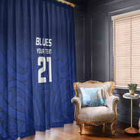 New Zealand Rugby Pacific Custom Window Curtain Kahurangi Auckland All Blue