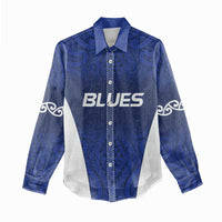 New Zealand Rugby Pacific Custom Women Casual Shirt Kahurangi Auckland All Blue