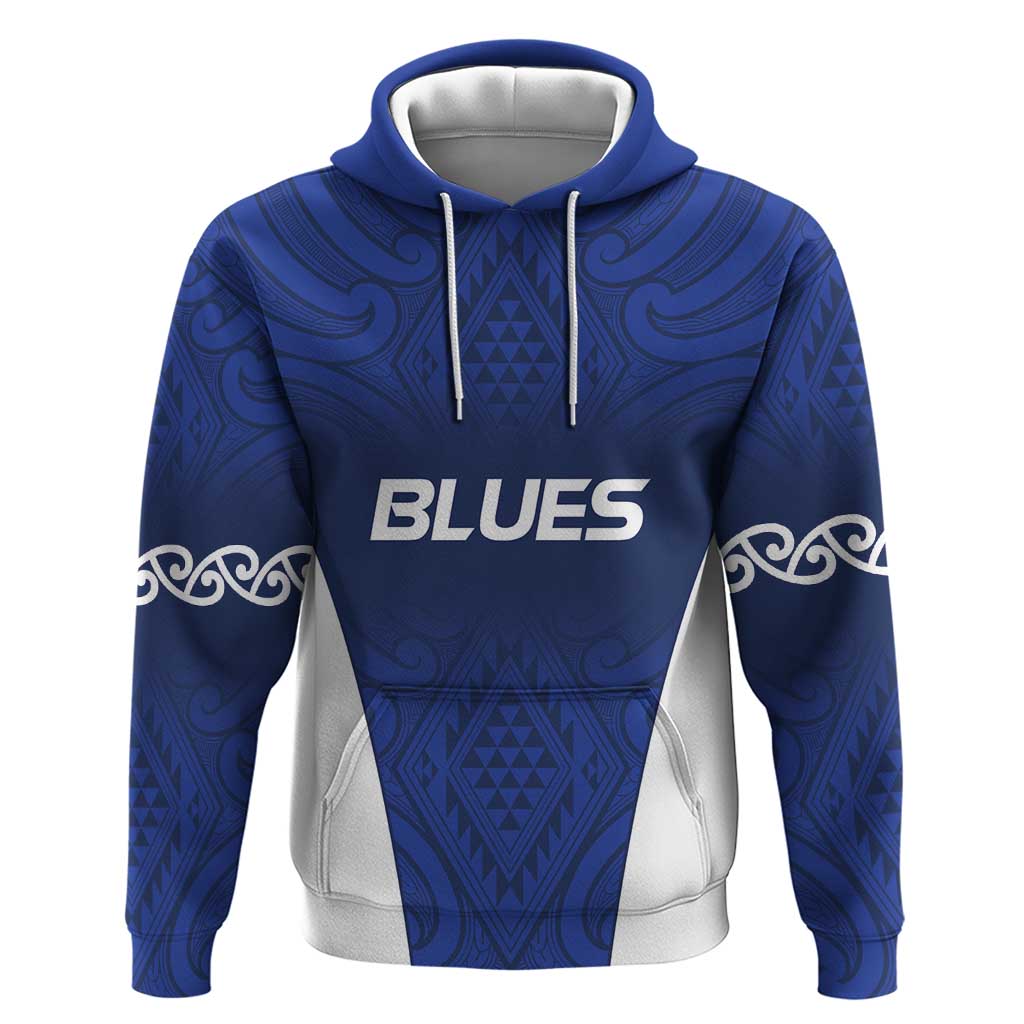 New Zealand Rugby Pacific Custom Zip Hoodie Kahurangi Auckland All Blue