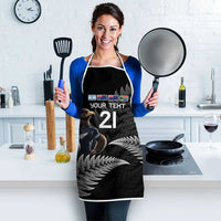 New Zealand Rugby Custom Apron Glory Be To Black Silver-fern LT9 - Polynesian Pride