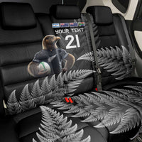 New Zealand Rugby Custom Back Car Seat Cover Glory Be To Black Silver-fern - Polynesian Pride