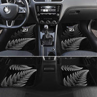 New Zealand Rugby Custom Car Mats Glory Be To Black Silver-fern - Polynesian Pride