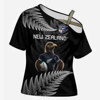 New Zealand Rugby Custom Cross Shoulder Shirt Glory Be To Black Silver-fern - Polynesian Pride