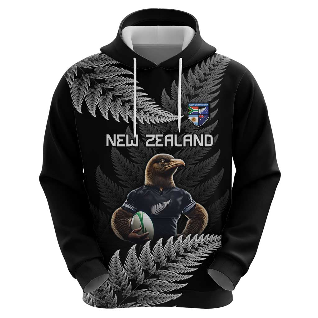 New Zealand Rugby Custom Hoodie Glory Be To Black Silver-fern - Polynesian Pride