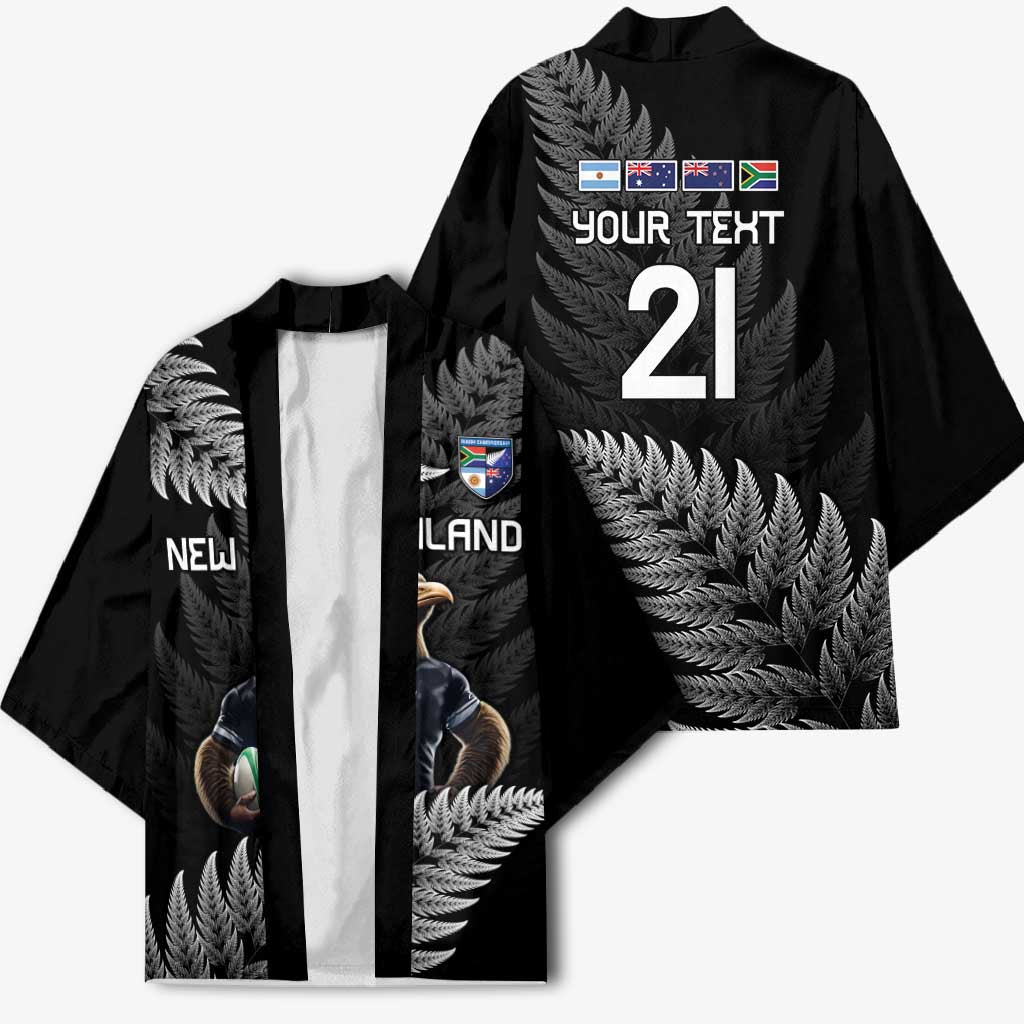New Zealand Rugby Custom Kimono Glory Be To Black Silver-fern - Polynesian Pride