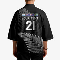 New Zealand Rugby Custom Kimono Glory Be To Black Silver-fern - Polynesian Pride