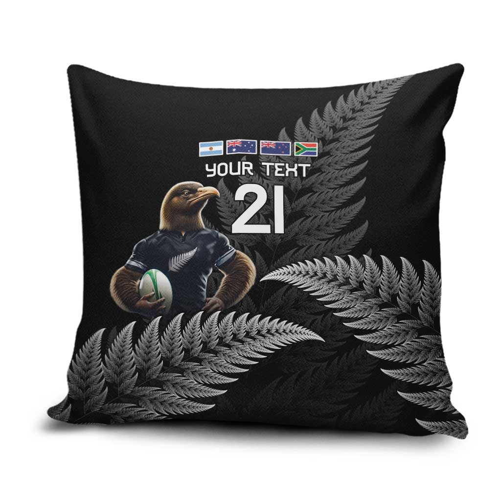 New Zealand Rugby Custom Pillow Cover Glory Be To Black Silver-fern - Polynesian Pride