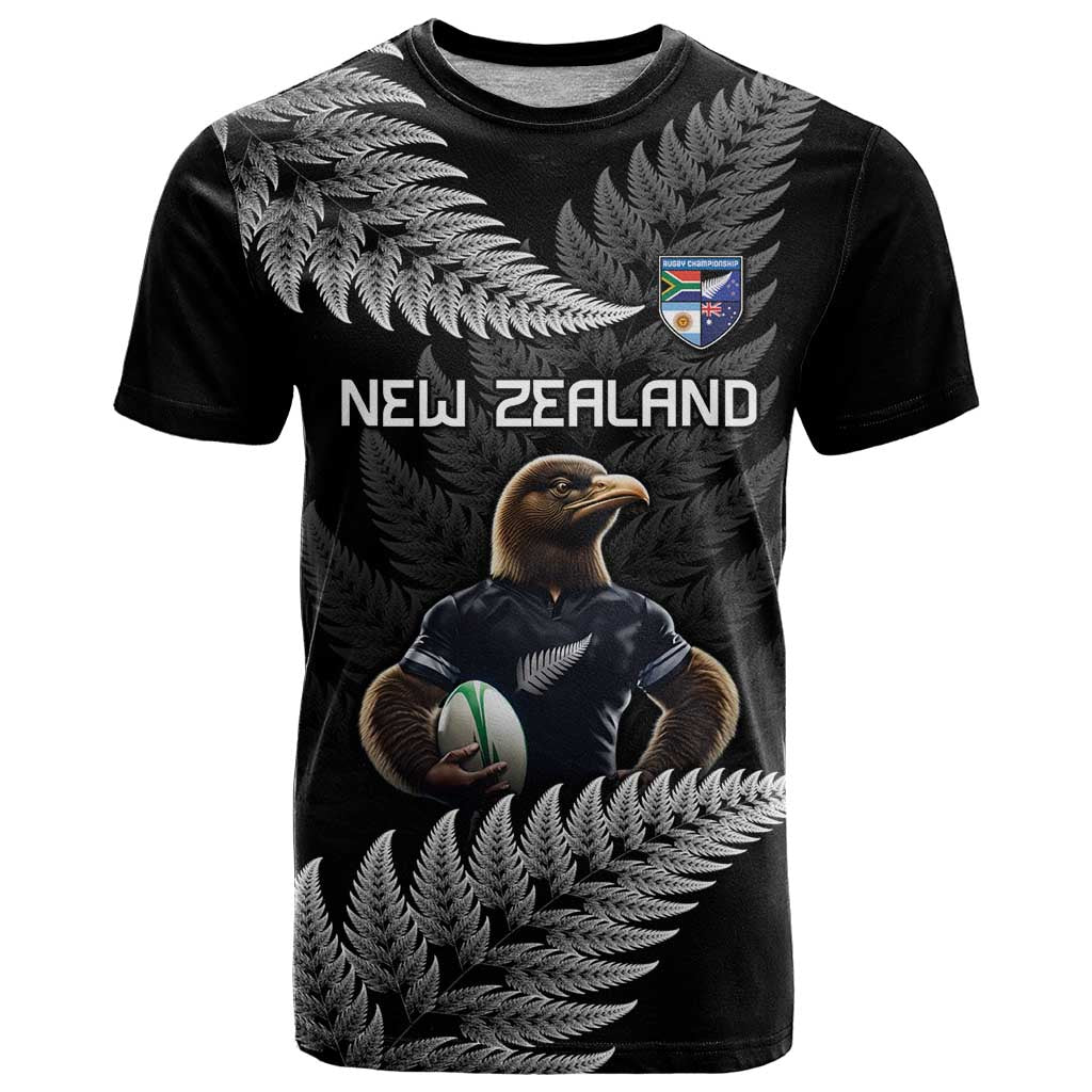 New Zealand Rugby Custom T Shirt Glory Be To Black Silver-fern - Polynesian Pride
