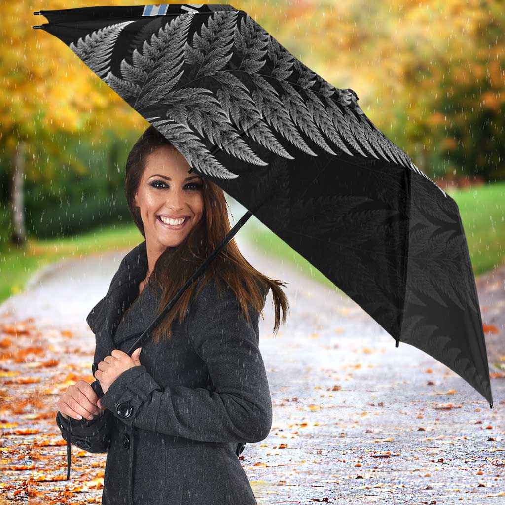 New Zealand Rugby Custom Umbrella Glory Be To Black Silver-fern - Polynesian Pride