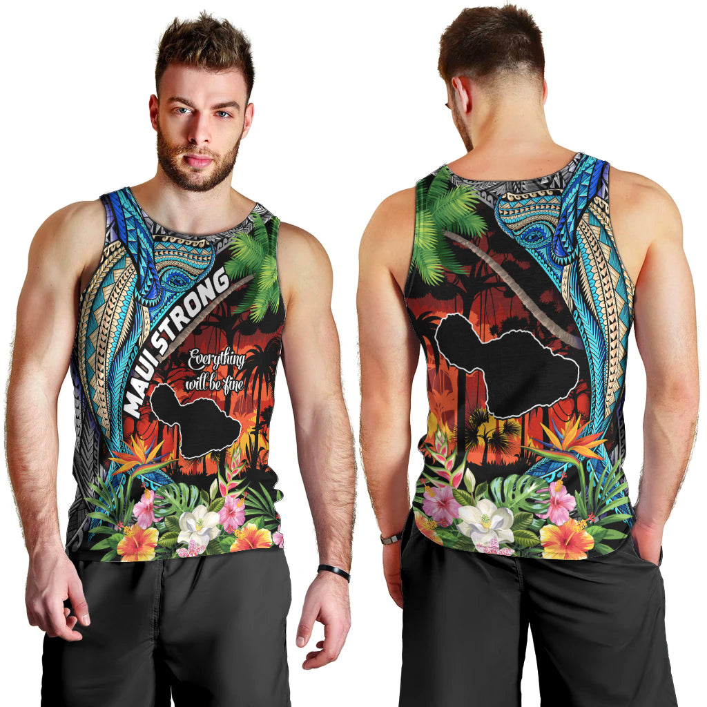 Hawaii Strong Maui Wildfire Men Tank Top Pray For Lahaina Maui LT9 - Polynesian Pride