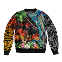 Hawaii Strong Maui Wildfire Sleeve Zip Bomber Jacket Pray For Lahaina Maui LT9 - Polynesian Pride