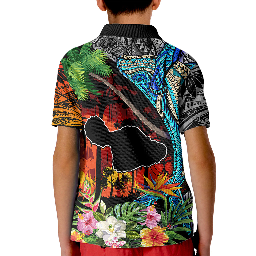 Personalised Hawaii Strong Maui Wildfire Kid Polo Shirt Pray For Lahaina Maui LT9 - Polynesian Pride