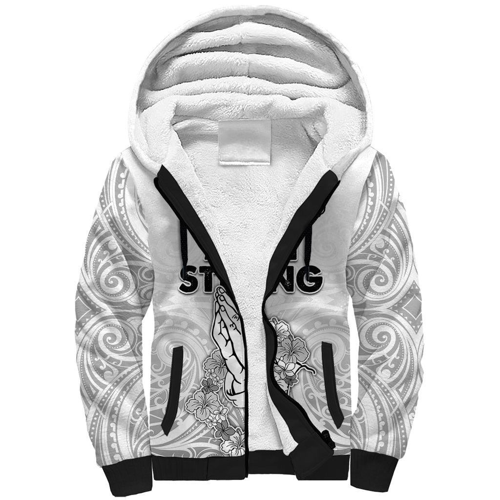 Hawaii Strong Maui Wildfire Sherpa Hoodie No4 LT9 Unisex White - Polynesian Pride
