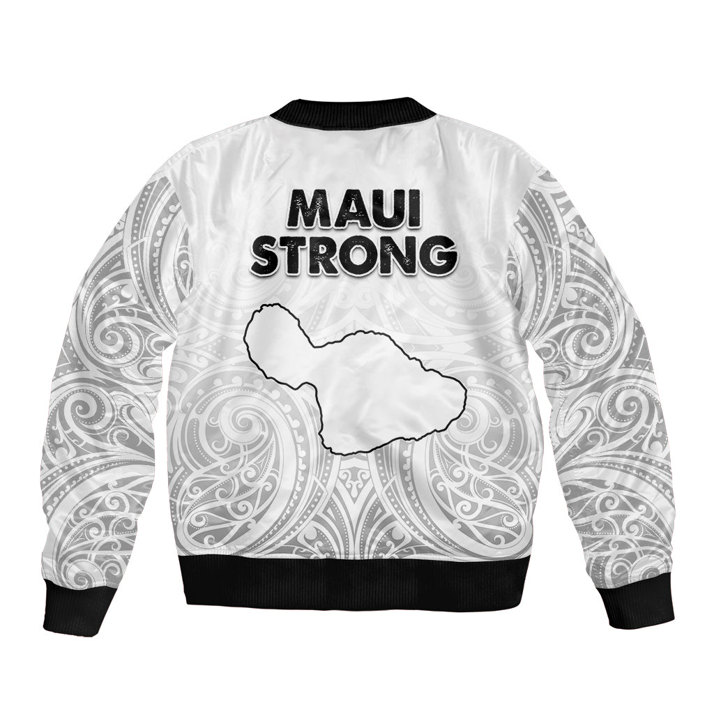 Hawaii Strong Maui Wildfire Sleeve Zip Bomber Jacket No4 LT9 - Polynesian Pride