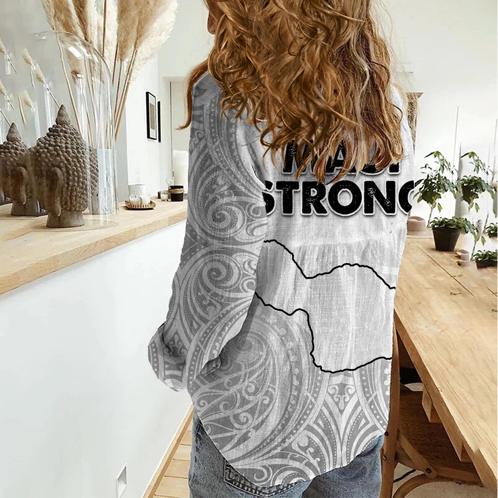 Hawaii Strong Maui Wildfire Women Casual Shirt No4 LT9 - Polynesian Pride